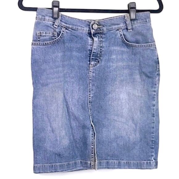 Lacoste Dresses & Skirts - Lacoste Women's Denim Mini Skirt 90s Style Blue Croc Logo Embroidery Size 34